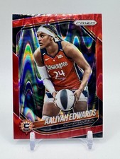 2025 Panini Prizm WNBA #94 Aaliyah Edwards Red Seismic Prizms #/249