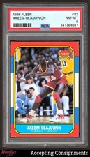 1986-87 Fleer #82 Hakeem Olajuwon RC ROOKIE PSA 8 NM-MT Rockets