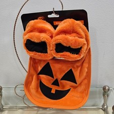 Happy Halloween Baby Bib  Booties Set Bib Ages 0-12M Booties Ages 0-6M