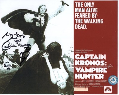 Captain Kronos Horrorfilm 8x10 Poster Foto signiert von Schauspielerin Caroline Munro