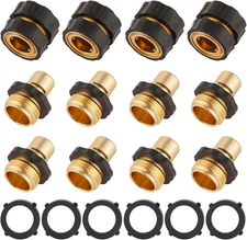 12 Piece Quick Connect Hose Fittings for Garden Hose Quick Connector with Gasket