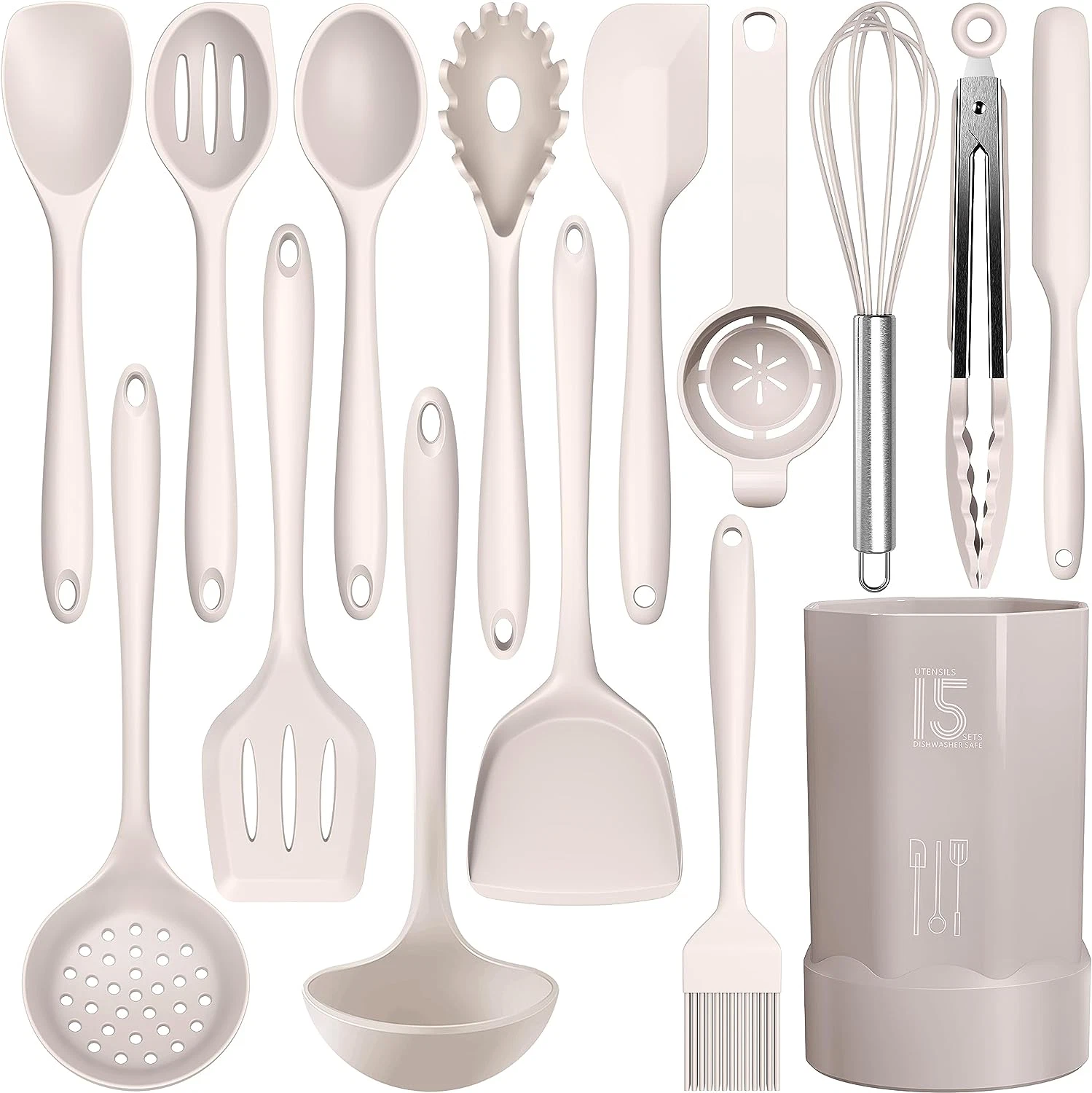 Silicone Cooking Utensils Set - 446°F Heat Resistant Kitchen Utensils,Turner Ton