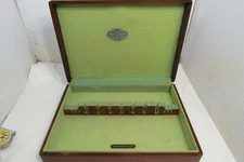 Vintage Community Plate Silverware Dovetail Wooden Tarnish Proof Storage Box