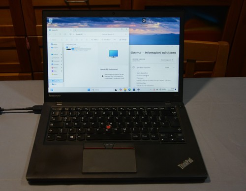 notebook pc portatile Lenovo T450s 14" 12 GB RAM WINDOWS 10 + batteria-CG