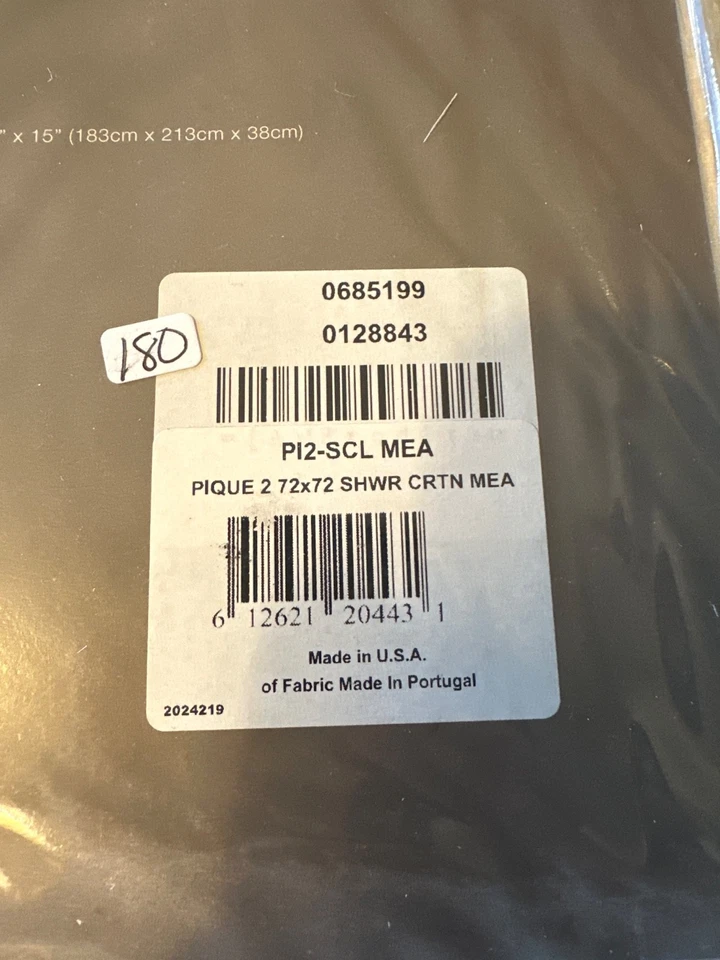 Cortina de ducha Peacock Alley Pique II, Oce Foto 3 de 3