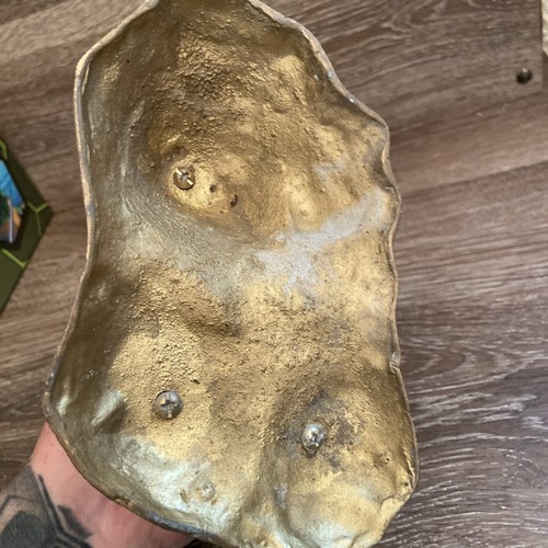 Vintage Brass Bear on Rock Large 8 1/2" Tall - Made in Korea - 第 6/7 張圖片