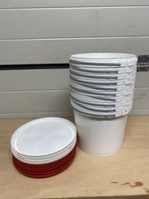 10 x 5L leer Eimer mit Deckel &ndash; Wei&szlig;, Lebensmittelecht, luftdicht
