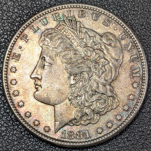 1881-S Morgan Silver Dollar $1 - Beautiful Toning! - Friday Night Auction!