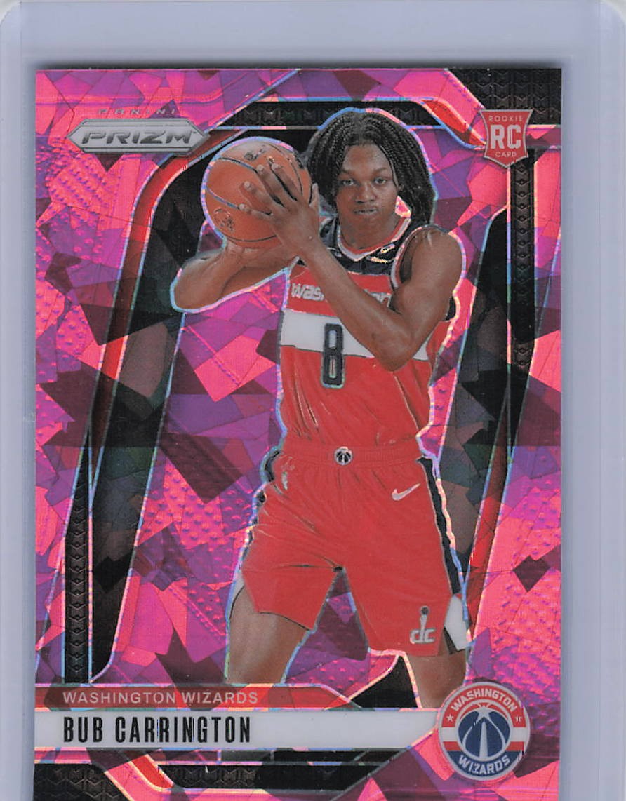2024-25 Panini Prizm #244 Bub Carrington Prizms Pink Ice