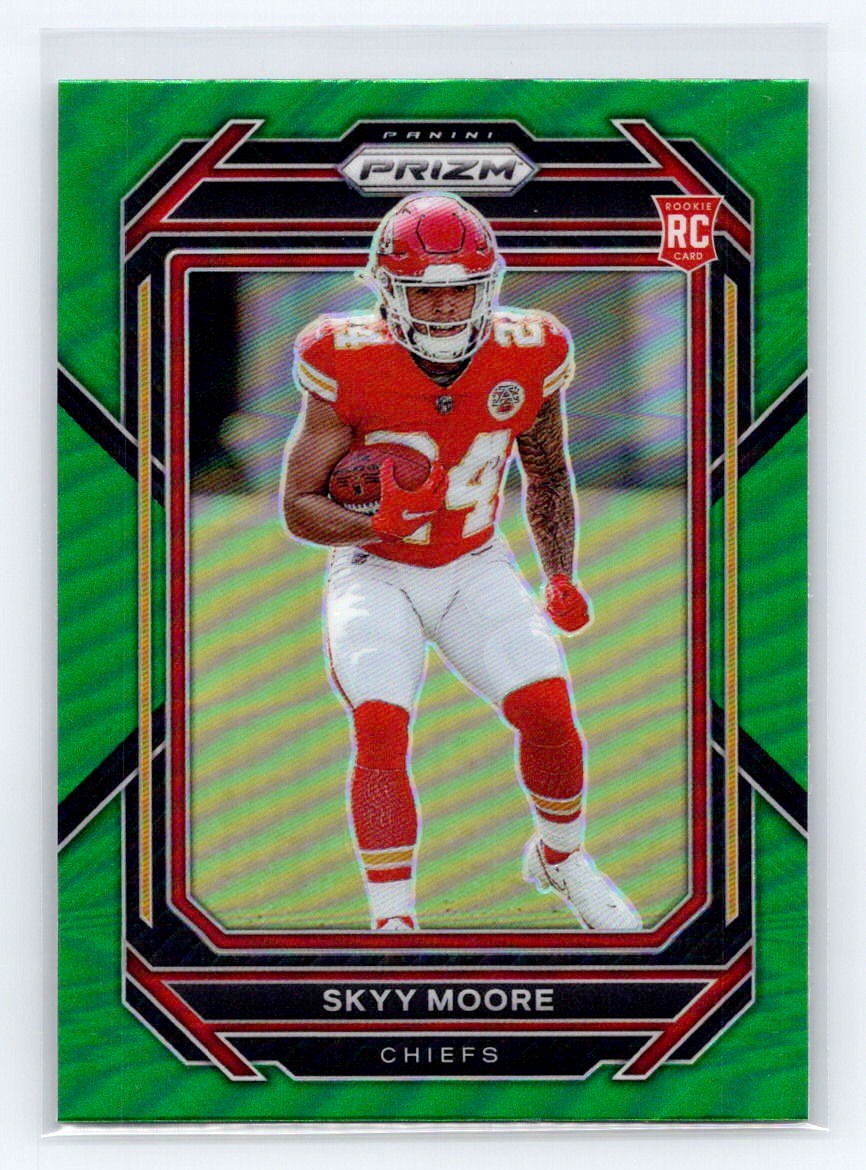 2022 Panini Prizm #331 Skyy Moore Green Rookie Kansas City Chiefs
