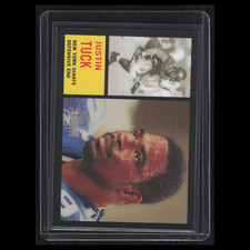 Justin Tuck Rookie #284 2005 Topps Heritage New York Giants Football Card NFL NM. rookie card picture