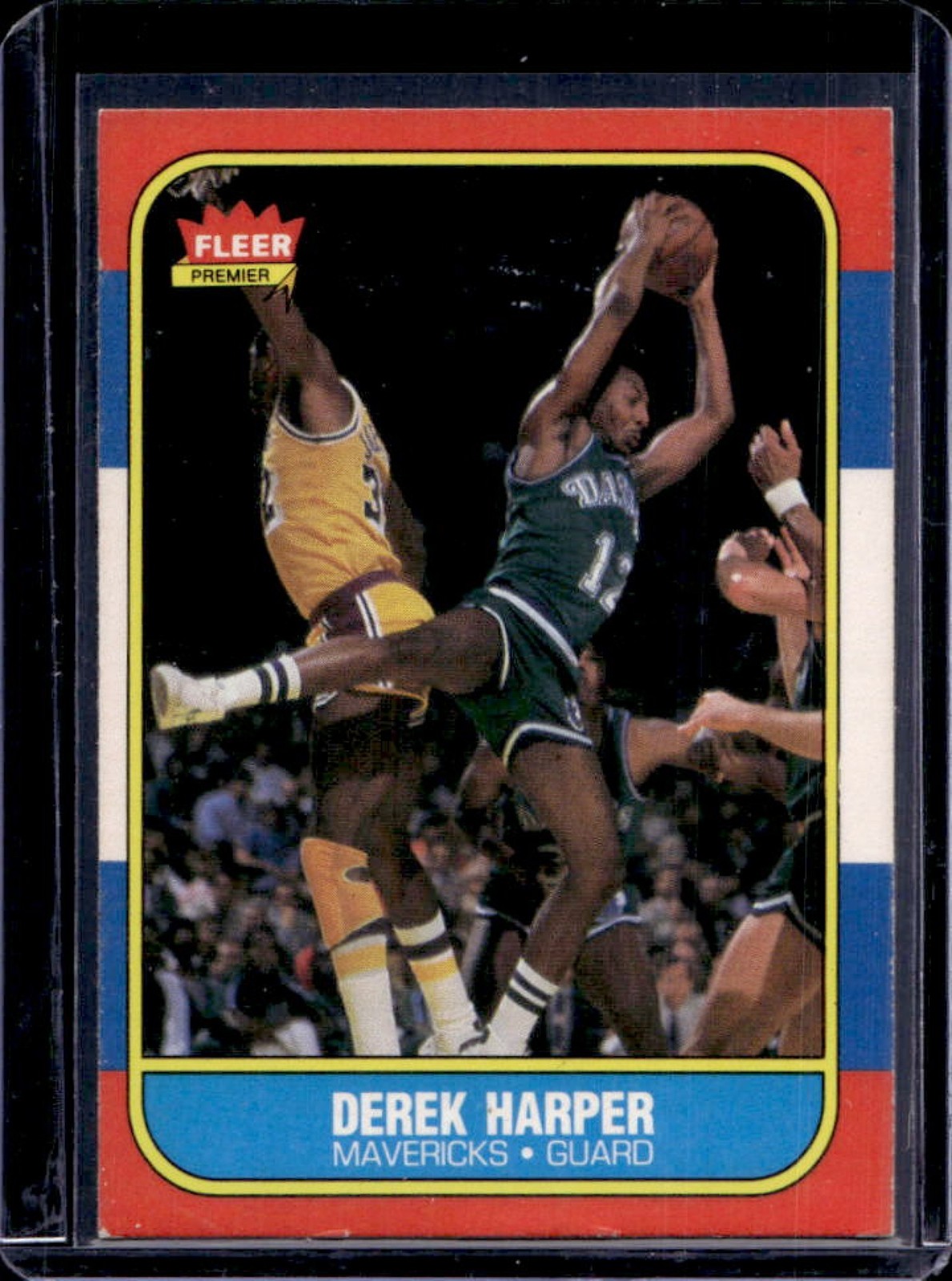 1986-87 Fleer Derek Harper Rookie RC #44 Mavericks