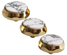 Jiayouy 3Pcs Trumpet Valve Finger Buttons Musical Instruments Accessories Gold 