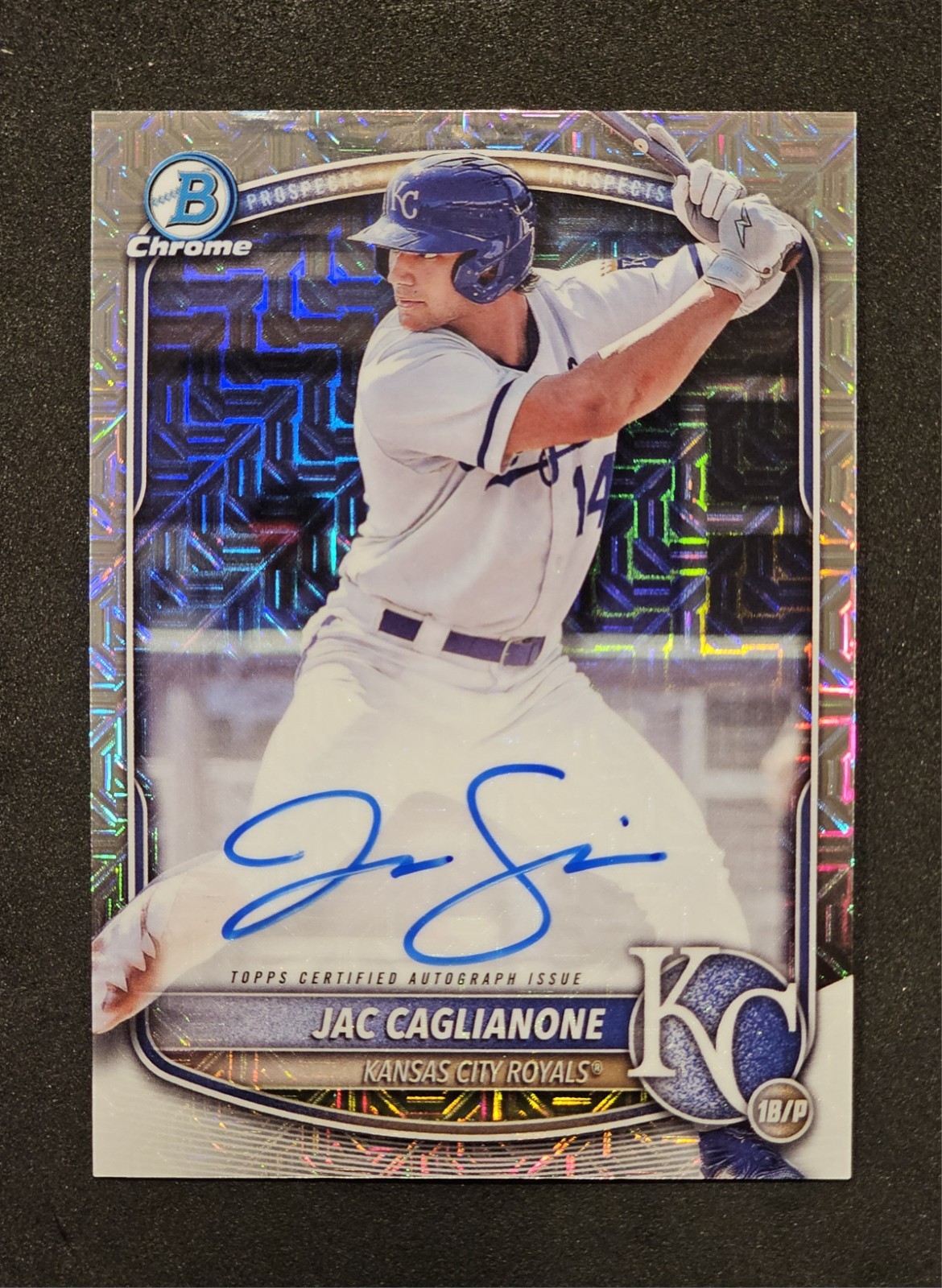 2025 Bowman Jac Caglianone Chrome Prospect Mega Box Mojo Auto BMA-JC