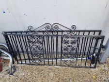 Wrought Iron Driveway Gates Pair Decorative each 150cm wide x 73cm high Black