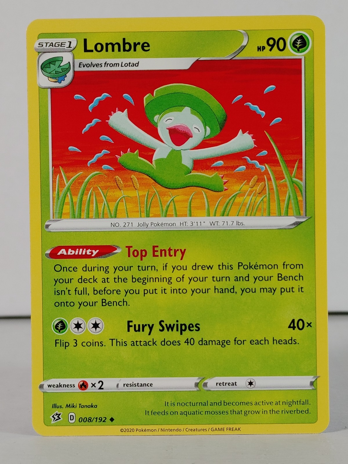 Lombre - POKEMON - Rebel Clash - 008/192 - singles - NM