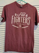 Foo Fighters Shirt Maroon Red Organic Rock Band Tee Merch Dave Grohl Small