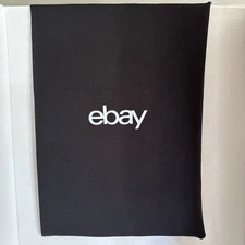 eBay Branded Drawstring Storage Bag Black Cloth Dust Proof Cover 20" x 14"