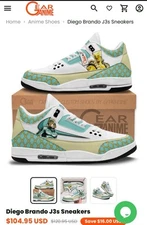 ANIME/JOJO’s Bizarre Adventure, Diego Brando Sneakers
