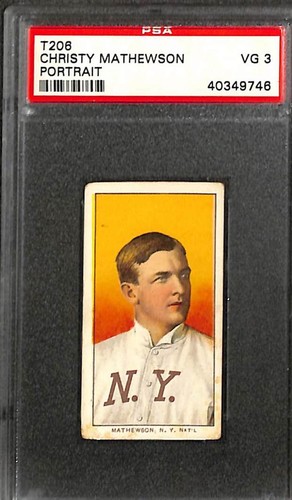 1909 T206  Christy Mathewson Portrait  PSA 3 VG 40349746 