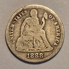 Nicer Low Mintage 1888 P Liberty Seated Dime