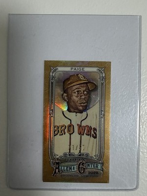 2025 TOPPS ALLEN & GINTER MINI CHROME GOLD /50 #57 SATCHEL PAIGE ST LOUIS BROWNS