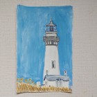 Original Lighthouse Watercolor Painting Laura Langford Signed 2024 Art — photo 1