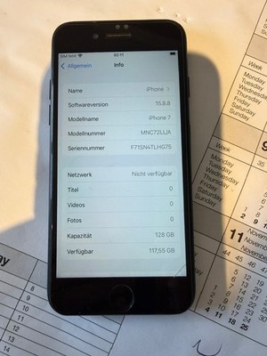Apple iPhone 7 - 128GB - Schwarz (Ohne Simlock) ohne simlock, gebraucht