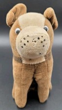 Vintage Dog Plush Toy Brown And Tan