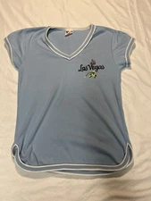 Vintage Las Vegas Shirt Womens Medium Collegiate Pacific Rose Embroidered 90s Te