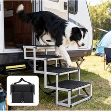 Foldable Dog Ramp For Cars SUVs Trucks Portable Pet Stairs 250lbs