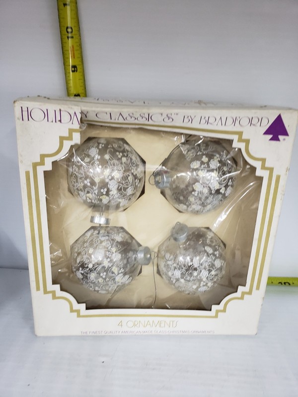 Vintage holiday classics clear ornaments by bradford