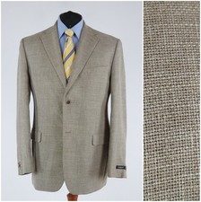Mens Summer Blazer 46R UK Size OXFORD Beige Sport Coat Jacket