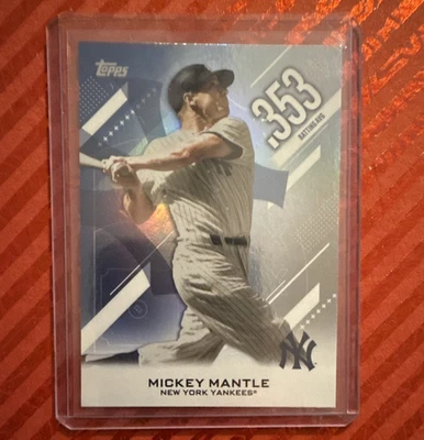 Topps 1956 MLB Leaders Batting Avg Mickey Mantle Yankees CN-18 Insert Card - Bild 1 von 2