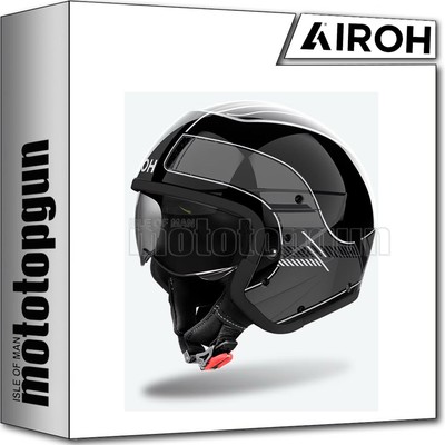 AIROH DUAL MOTORCYCLE HELMET J1R99 J110 RASTER DARK GREY GLOSSY SIZE M
