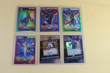 24-25 Topps Chr. Parallels + Autos Lot- Reggie Jackson Auto, Leonard Miller Auto