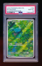 PSA 10 BULBASAUR 2023 POKEMON MEW EN-151 ILLUSTRAZIONE RARA #166/165 *GEM MINT*