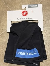 New Castelli Thermoflex Black with Blue Logo Men’s Knee Warmer Medium