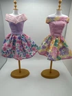 Vintage Barbie Floral Dress Lot Of 2 Genuine Barbie Tags