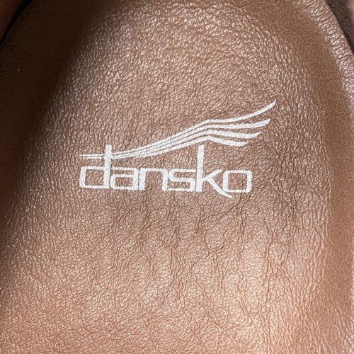 Dansko Liliana Concealed Wedge Slip-on Teak Burnished Nubuck Leather Size 42 EU - Picture 9 of 11