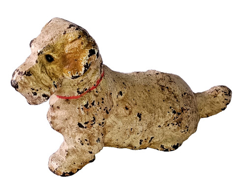 Antique Vtg HUBLEY Cast Iron SEALYHAM Terrier Dog Paperweight Figurine 2.25x3.25