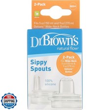 Dr. Brown's Wide-Neck Transition Sippy Spouts, 2-Piece