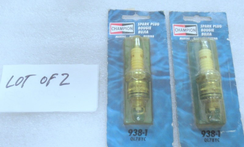 C13 Champion QL78YC Spark Plug # 938-1 Lot of 2 OEM New Factory Boat Parts