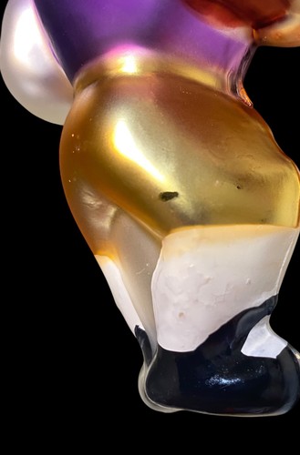 Ornamento in vetro soffiato LSU calciatore 6” alto 3” largo - Foto 9 di 13