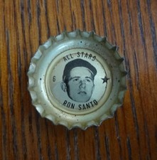1967 TAB Coke RON SANTO Chicago Cubs WEST VIRGINIA TAX LOGO Bottle Cap Rare
