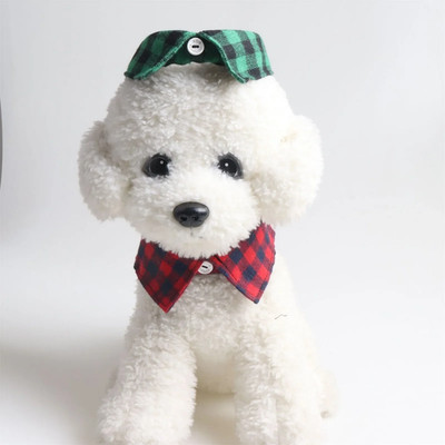 Bowtie for Cat Bow Tie Collar Plaid Adjustable Cat Tuxedo Collar for Small Dog W
