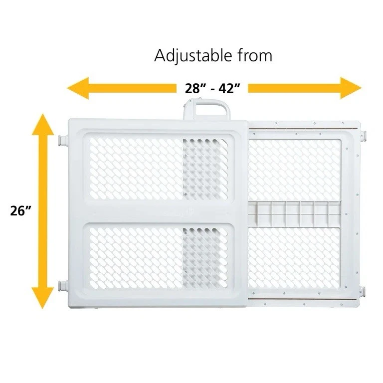 Puerta para bebé 2 en 1 para escaleras ajustable montada a presión puerta para mascotas para niños 28 a... Foto 4 de 4