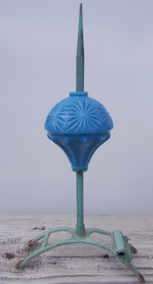 Excellent Robin Egg Blue Milk Glass Hawkeye Ball SEE PICS