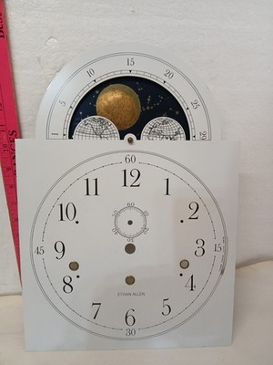 Ethan Allen Grandfather Clock Dial Face Moon Phase Assembly Hermle 12522 Parts
