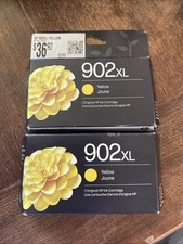 Genuine Original HP 902XL YELLOW Ink Cartridge EXP 6/2027 Lot of 2 NOT EXPIRED 